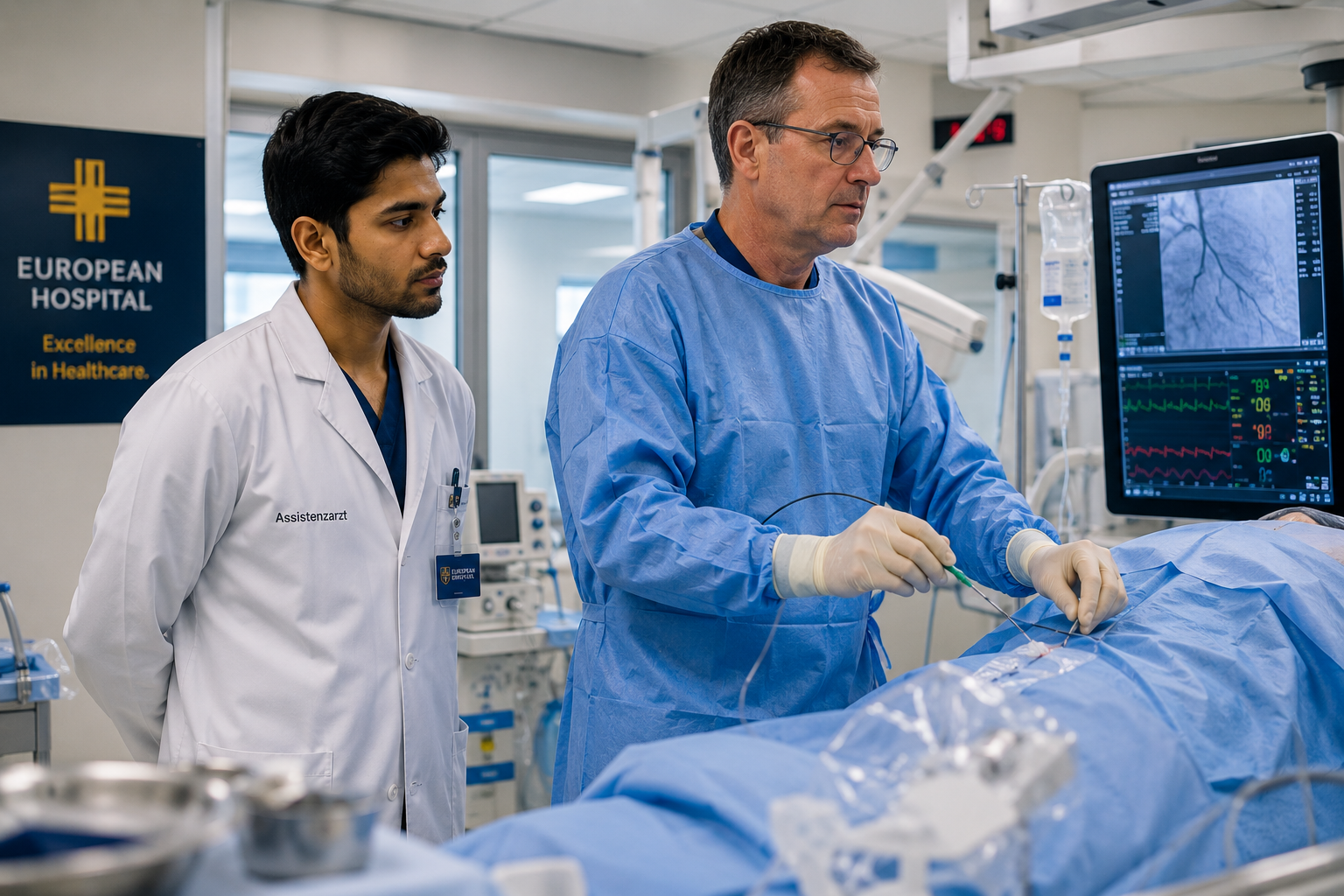 Doctor receiving high-quality medical training in Germany
