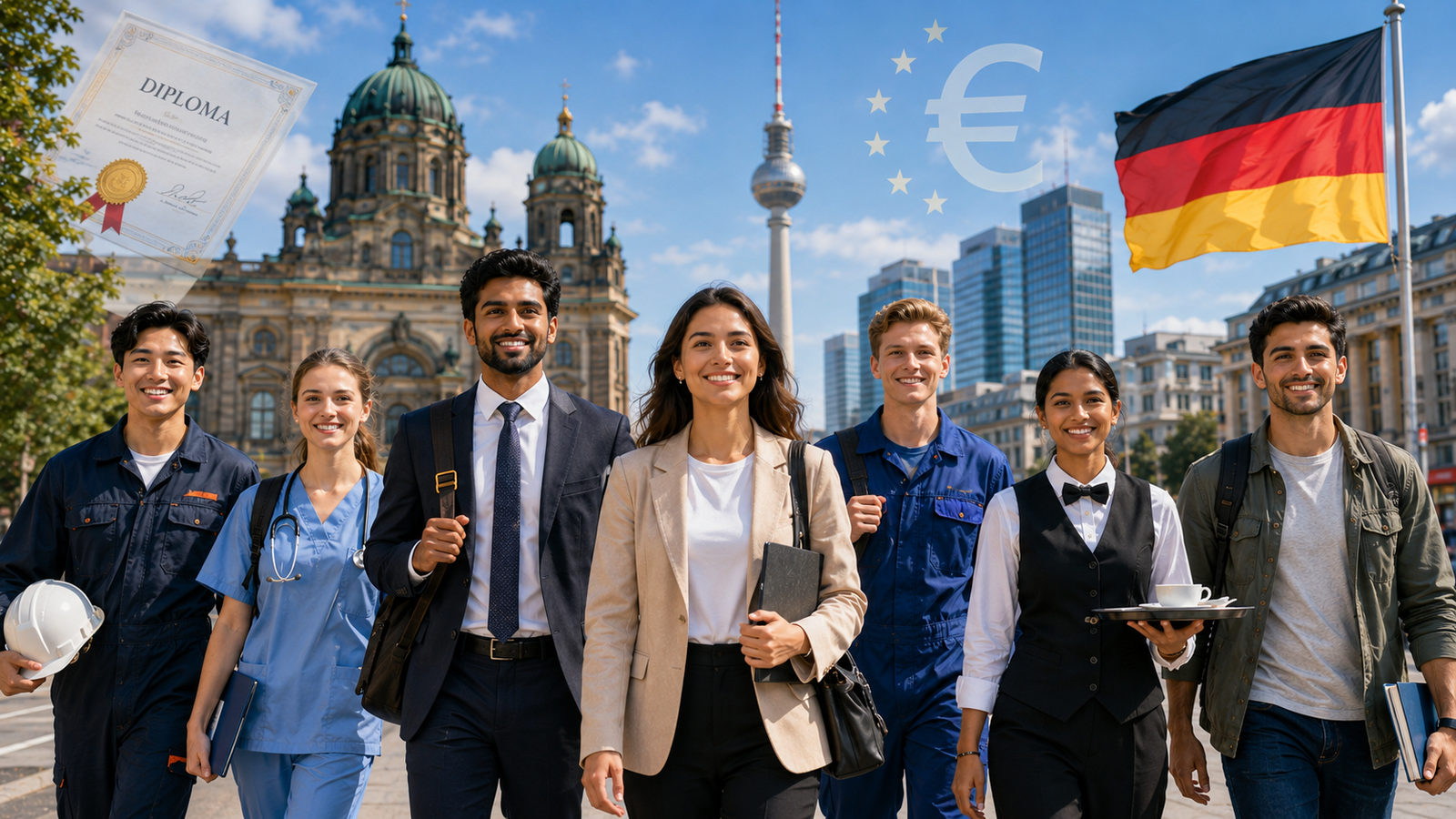 Students in Germany participating in Ausbildung