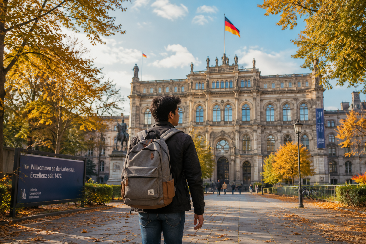 Students learning German