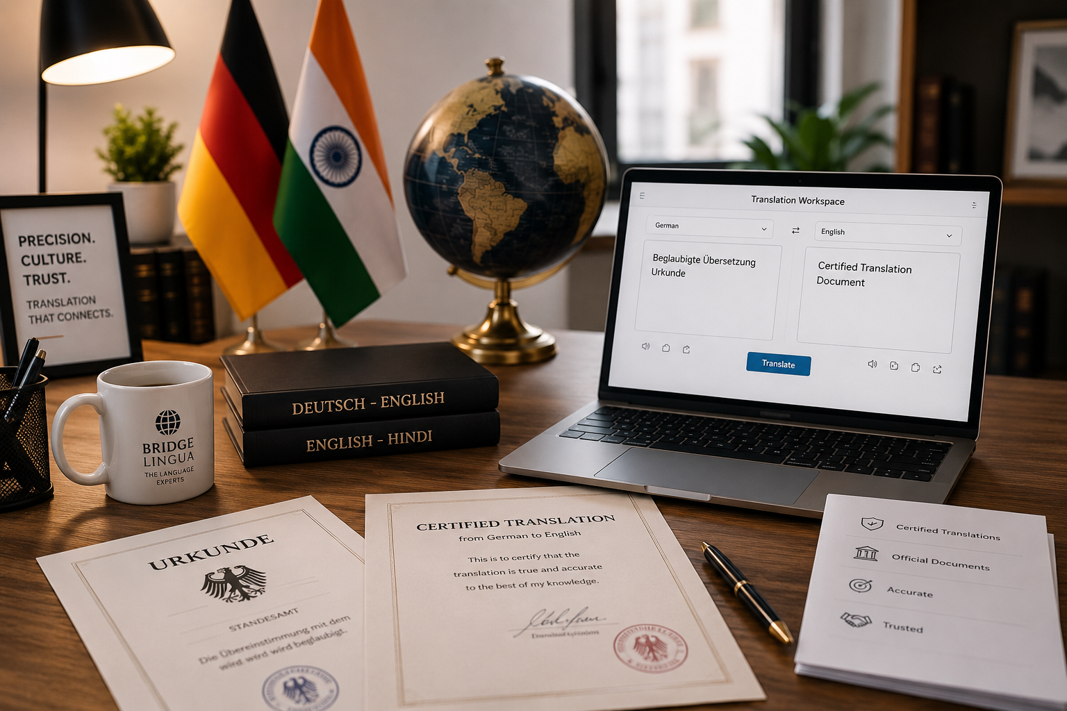 Professional translation of academic and legal documents