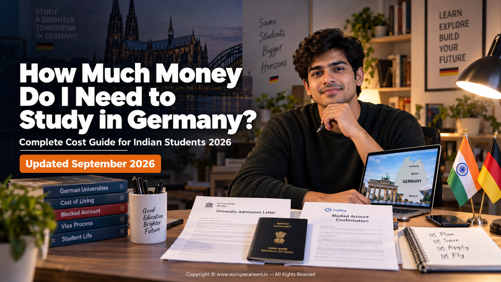 How Much Money Do I Need to Study in Germany? Complete Cost Guide for Indian Students (September 2026)